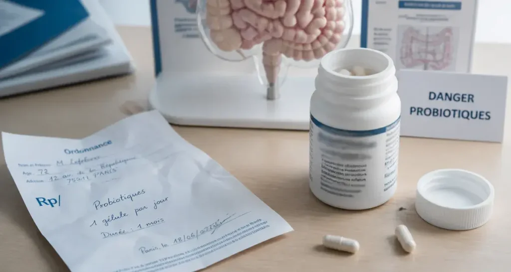 Est-il dangereux de prendre des probiotiques ? flacon et ordonnance, 3 risques