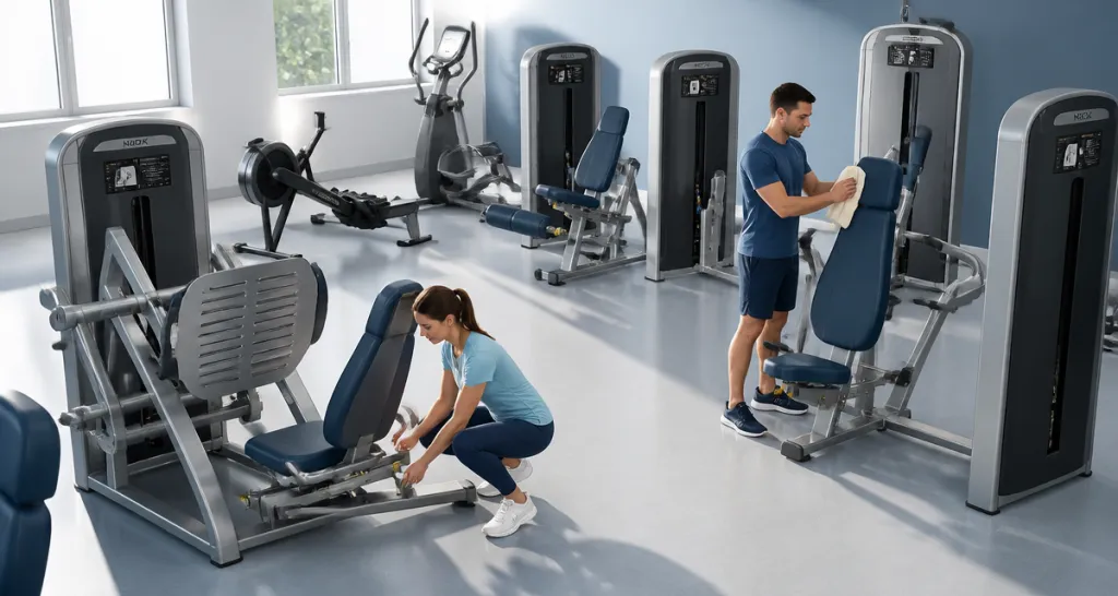 machine en salle de sport presse à cuisses