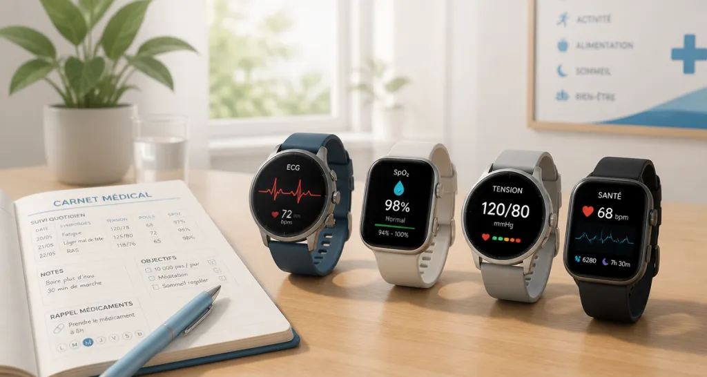meilleur montre connectée santé quatre modèles affichage santé