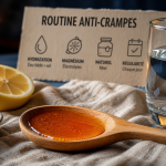 Le miel contre les crampes : cuillère de miel et eau tiède