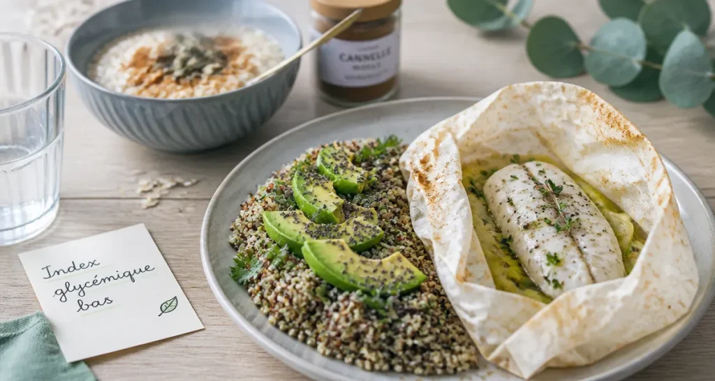 Recette pour maigrir le ventre : salade quinoa avocat et cabillaud en papillote