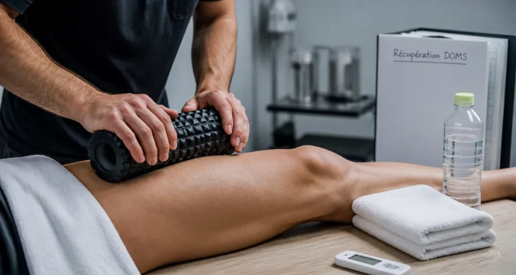 Soulager des courbatures aux cuisses avec foam roller : récupération DOMS