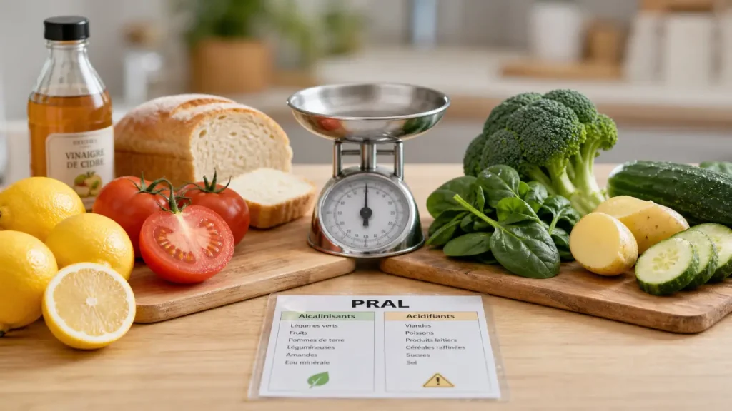 Aliments acides ou alcalins : tableau, PRAL et pH urinaire pour s’y retrouver