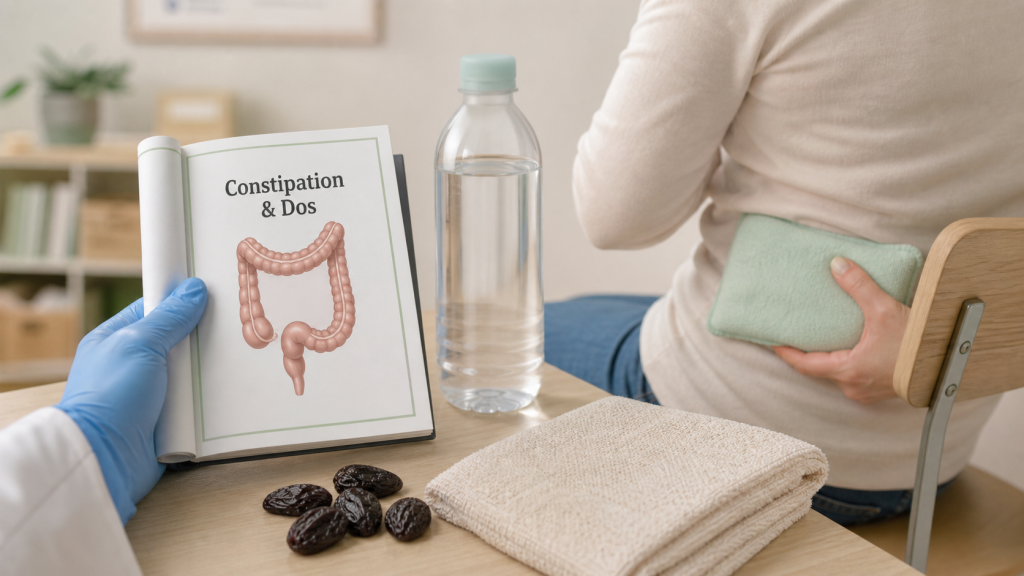Constipation et mal de dos, pression abdominale et conseils