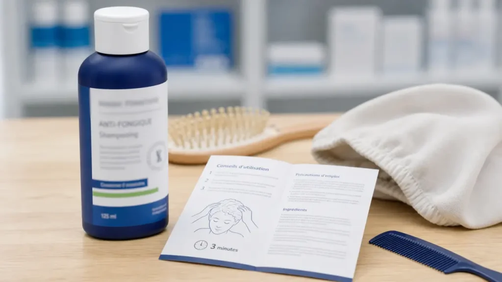 Shampoing antifongique sans ordonnance : choisir le bon actif et respecter 3 minutes de pose