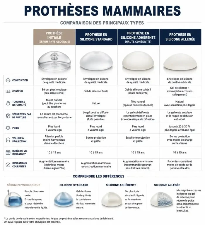 Types de prothèses mammaires externes et leurs caractéristiques