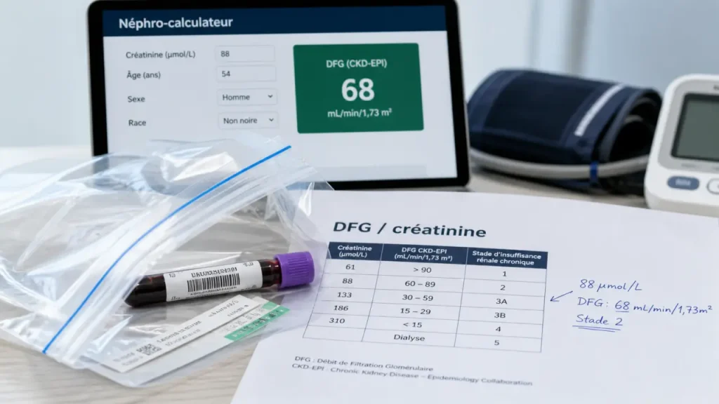 DFG sous 60, créatinine élevée, urée anormale : que révèle vraiment une prise de sang rénale ?