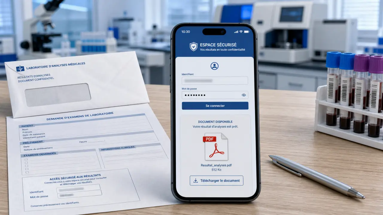 www.mesanalyses.fr en temps réel : accès sécurisé, SMS et consultation rapide
