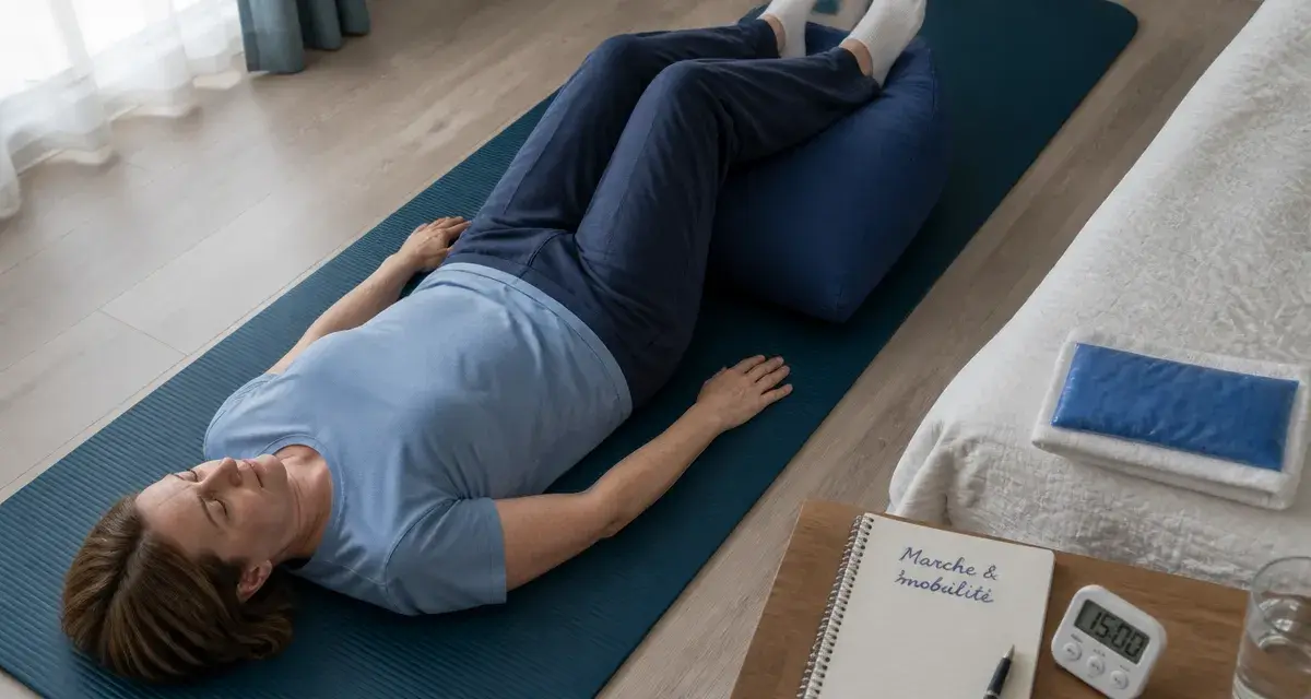 Comment soulager un mal de dos : exercices doux à domicile sur tapis de yoga