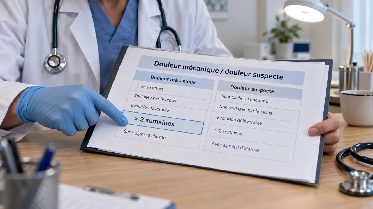 Mal de dos et cancer du côlon : quand consulter, douleur > 2 semaines