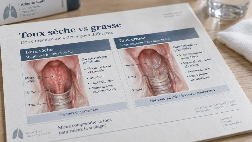 Toux sèche ou grasse : les glaires donnent le bon repère