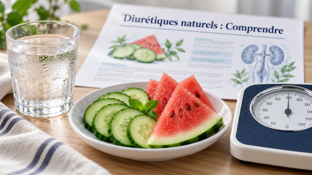 Diurétiques naturels : moins de gonflements, eau et concombre