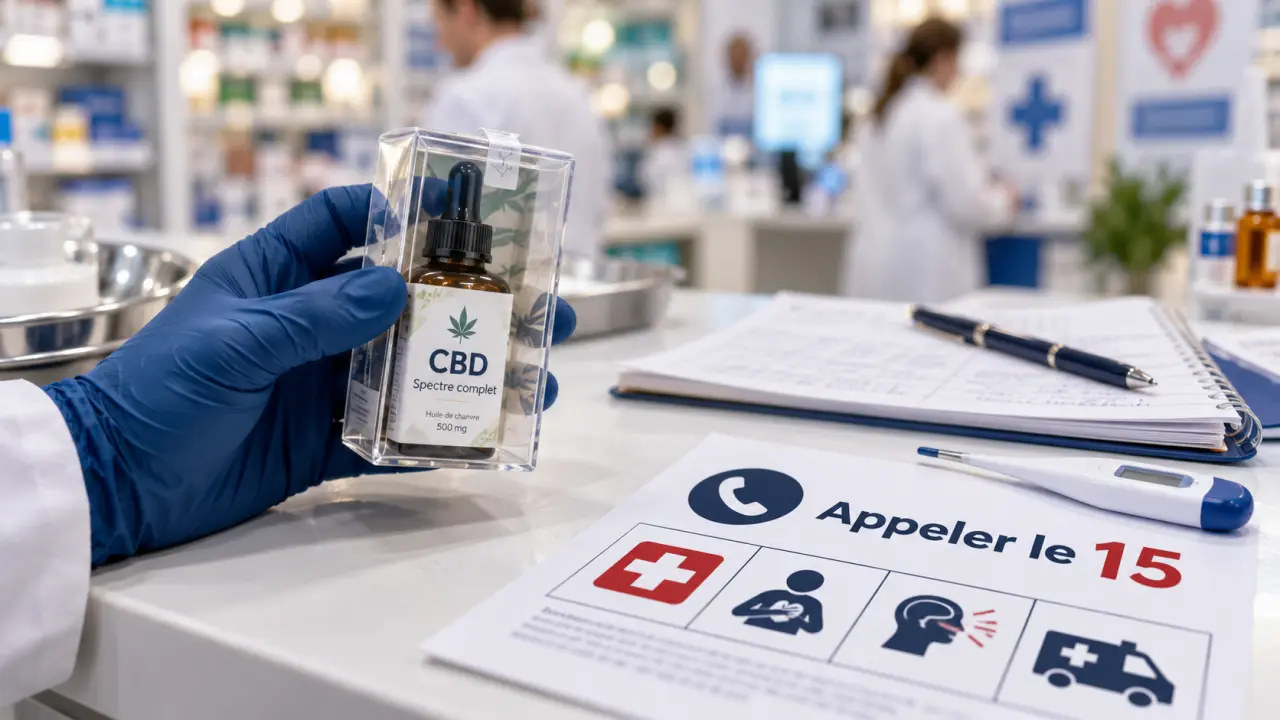Effets secondaires cannabidiol : signes à surveiller et appeler le 15